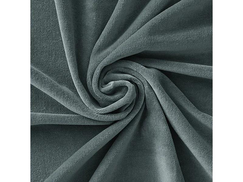 Édredon 90 x 200 cm en velours de coton bleu canard - MIRABEL