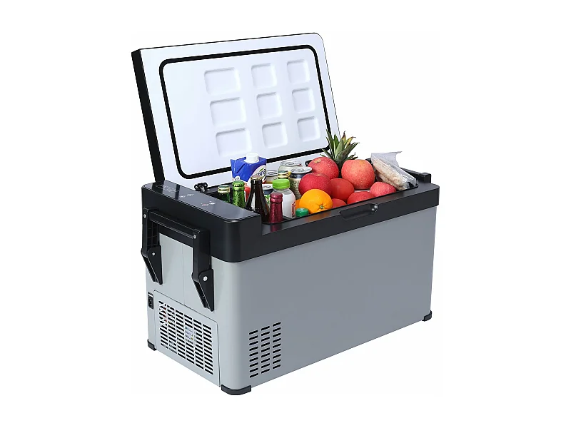 Réfrigérateur à compresseur portable pour voiture 12V 240V 38L Mini Réfrigérateur avec poignée Contrôle de la température -22℃-20℃