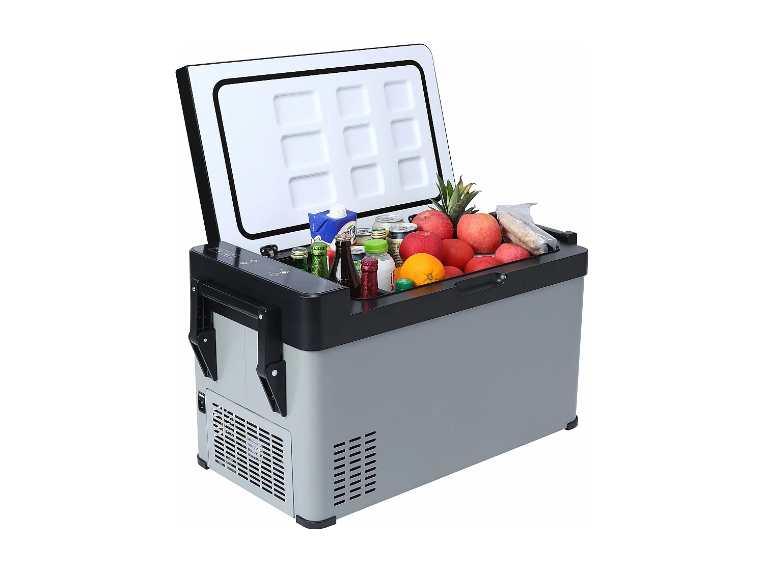 Réfrigérateur à compresseur portable pour voiture 12V 240V 38L Mini Réfrigérateur avec poignée Contrôle de la température -22℃-20℃