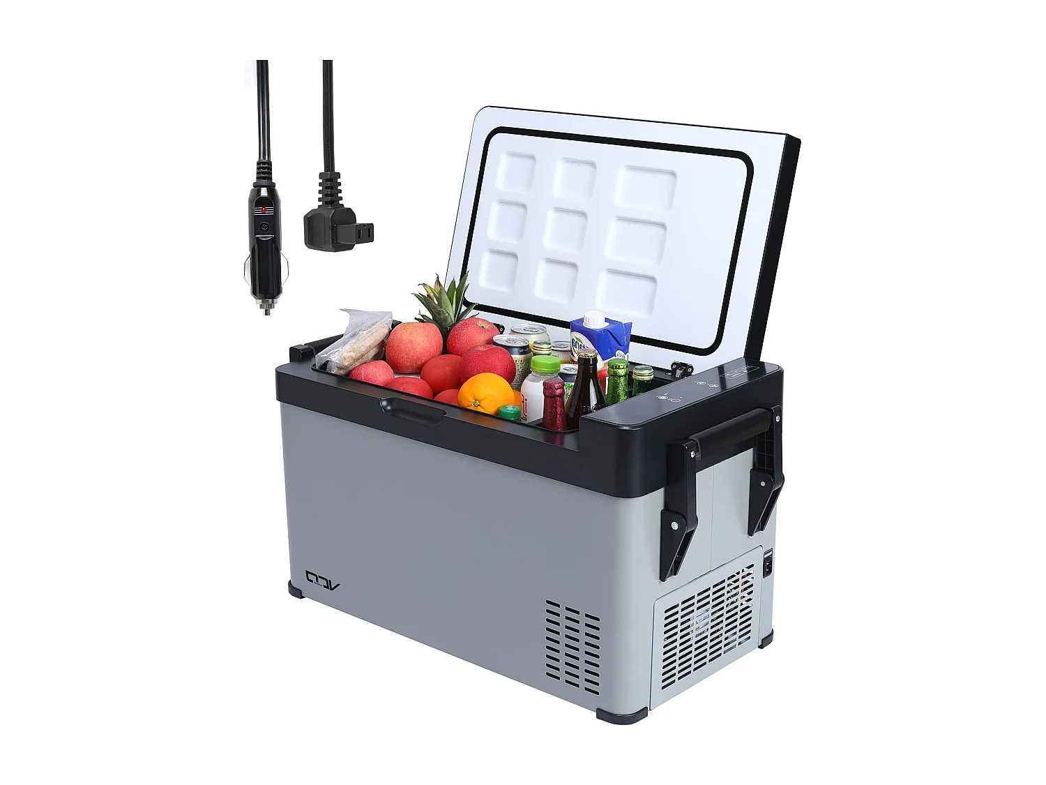 Réfrigérateur à compresseur portable pour voiture 12V 240V 38L Mini Réfrigérateur avec poignée Contrôle de la température -22℃-20℃