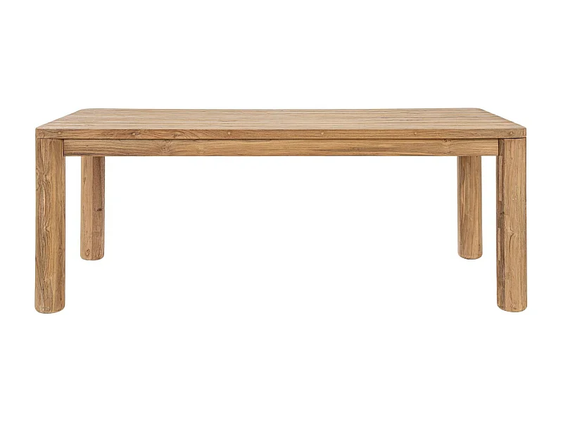Table à manger de jardin rectangulaire en teck L200 - PORQUEROLLES
