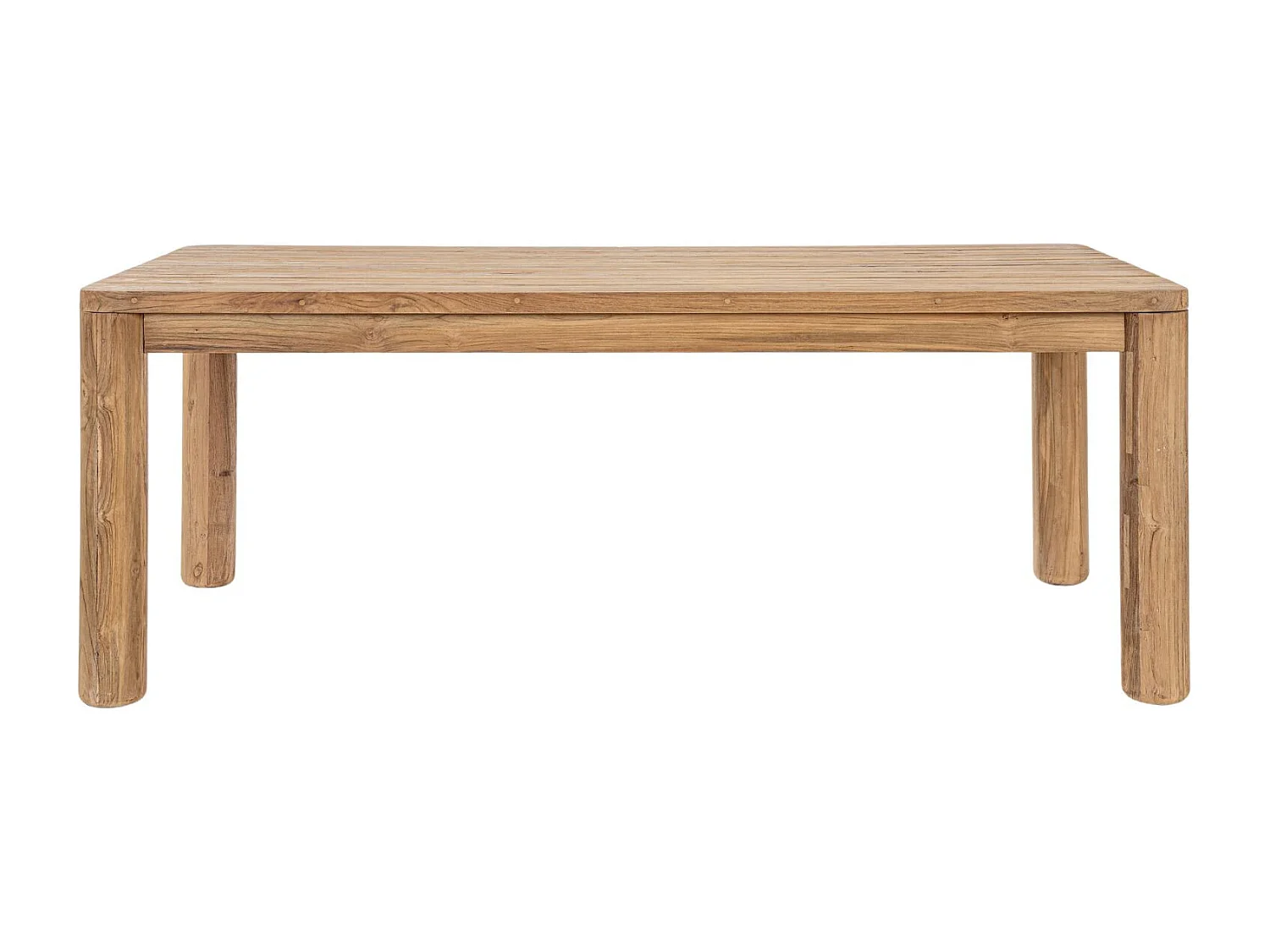 Table à manger de jardin rectangulaire en teck L200 - PORQUEROLLES