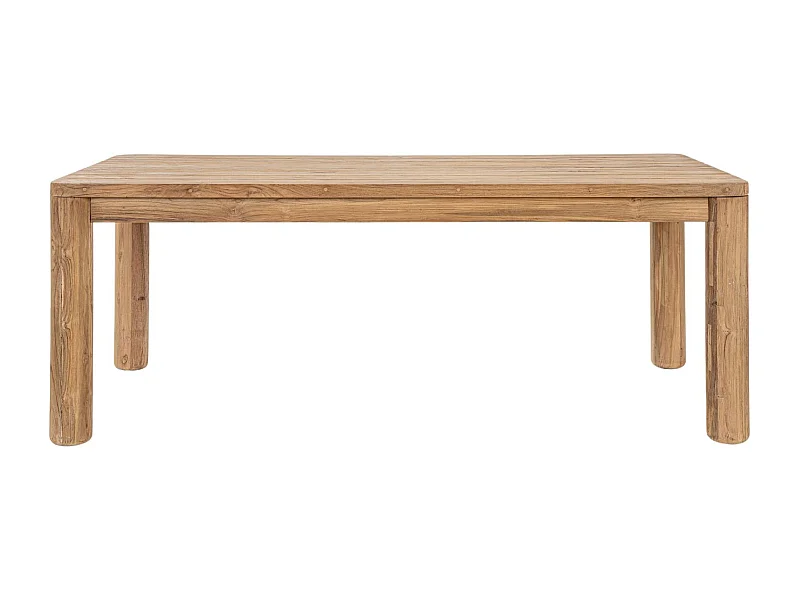 Table à manger de jardin rectangulaire en teck L200 - PORQUEROLLES