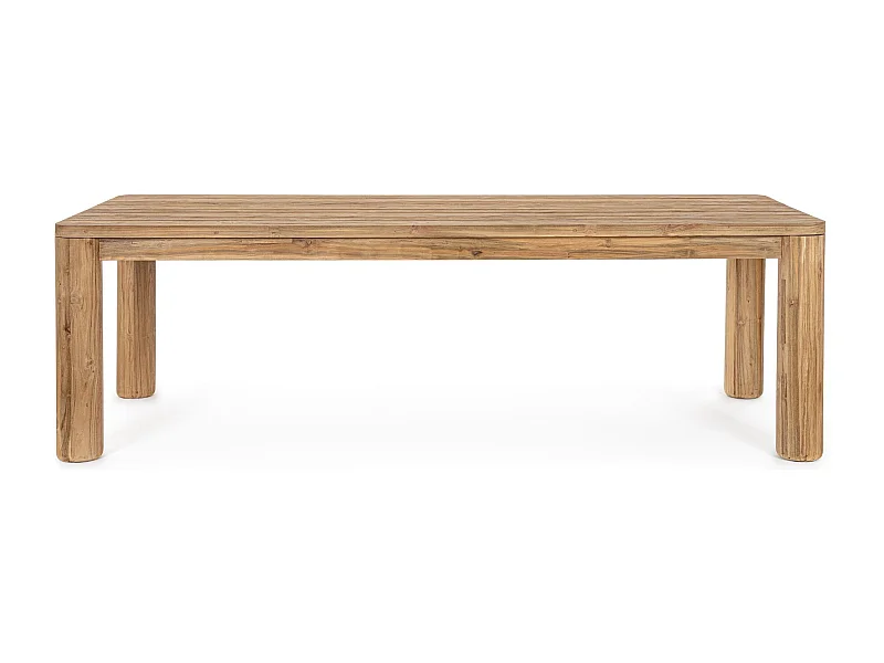 Table à manger de jardin rectangulaire en teck L240 - PORQUEROLLES