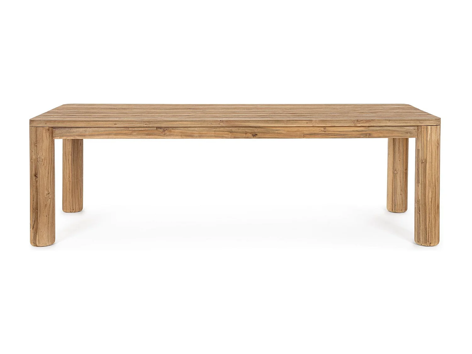 Table à manger de jardin rectangulaire en teck L240 - PORQUEROLLES