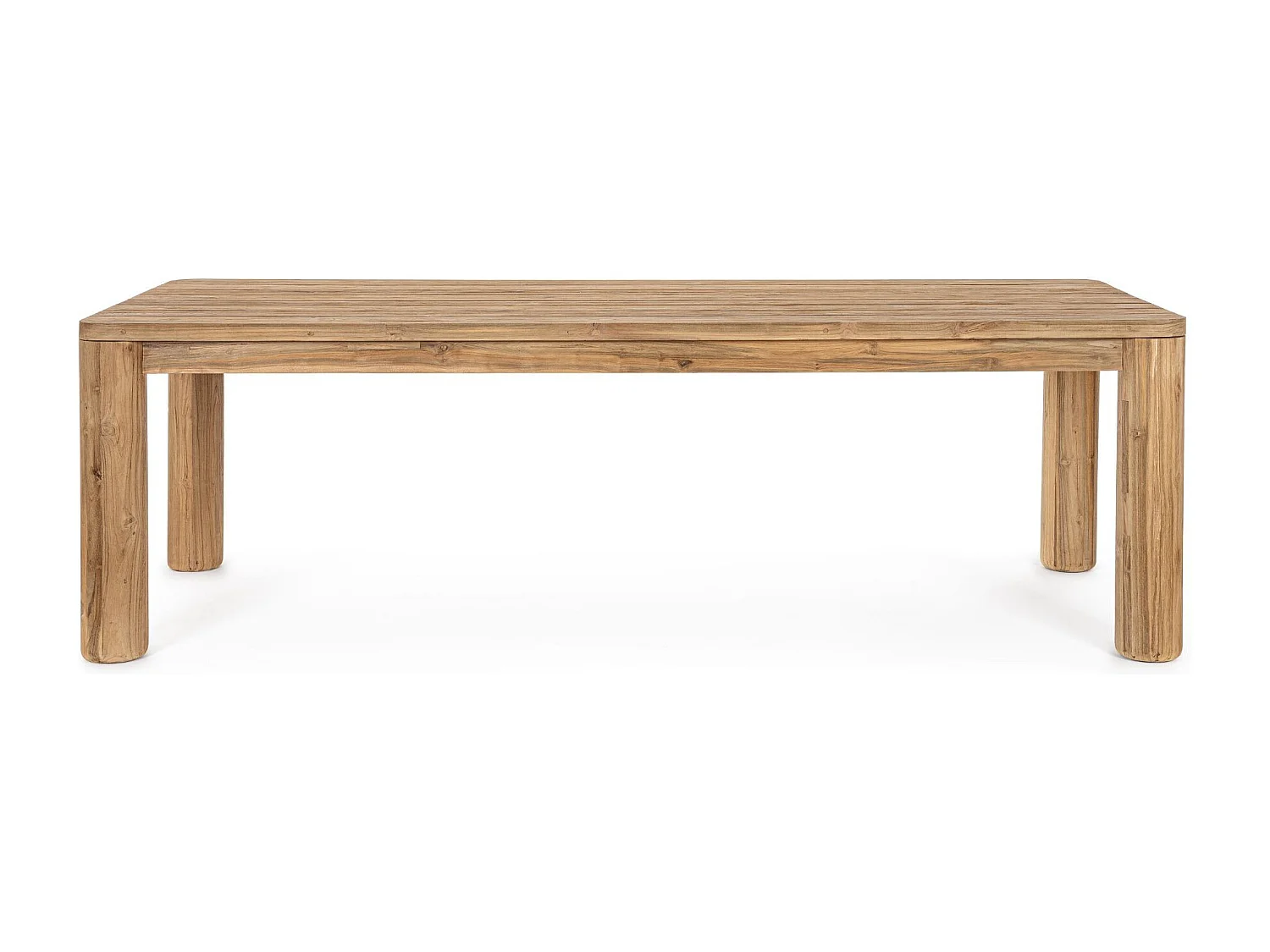 Table à manger de jardin rectangulaire en teck L240 - PORQUEROLLES