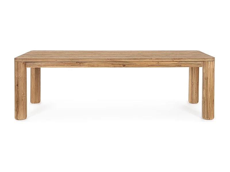 Table à manger de jardin rectangulaire en teck L240 - PORQUEROLLES