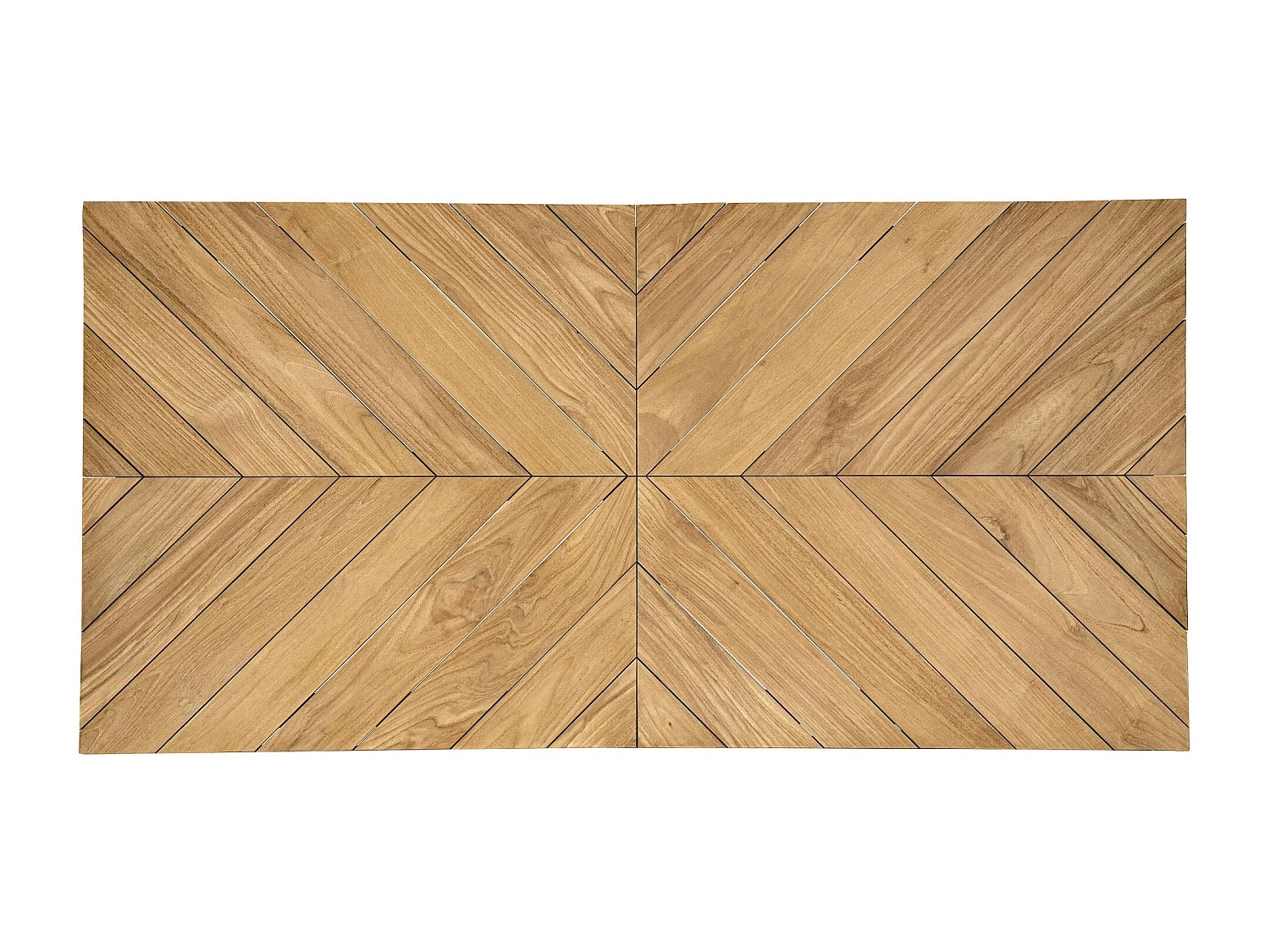 Table à manger de jardin rectangulaire teck et métal L200 - CAP FERRET