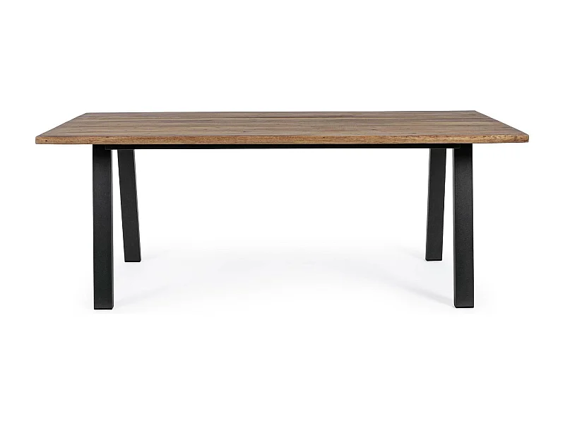 Table de jardin rectangulaire en bois et métal L200 8 personnes - OLERON