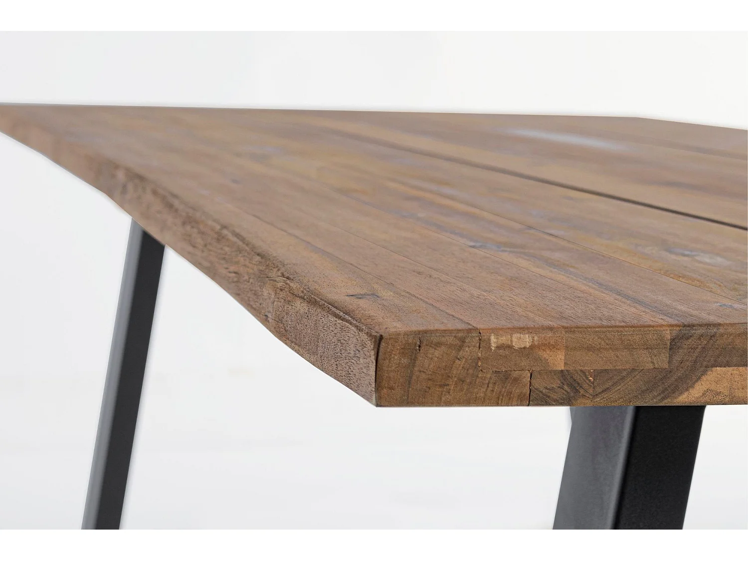 Table de jardin rectangulaire en bois et métal L200 8 personnes - OLERON