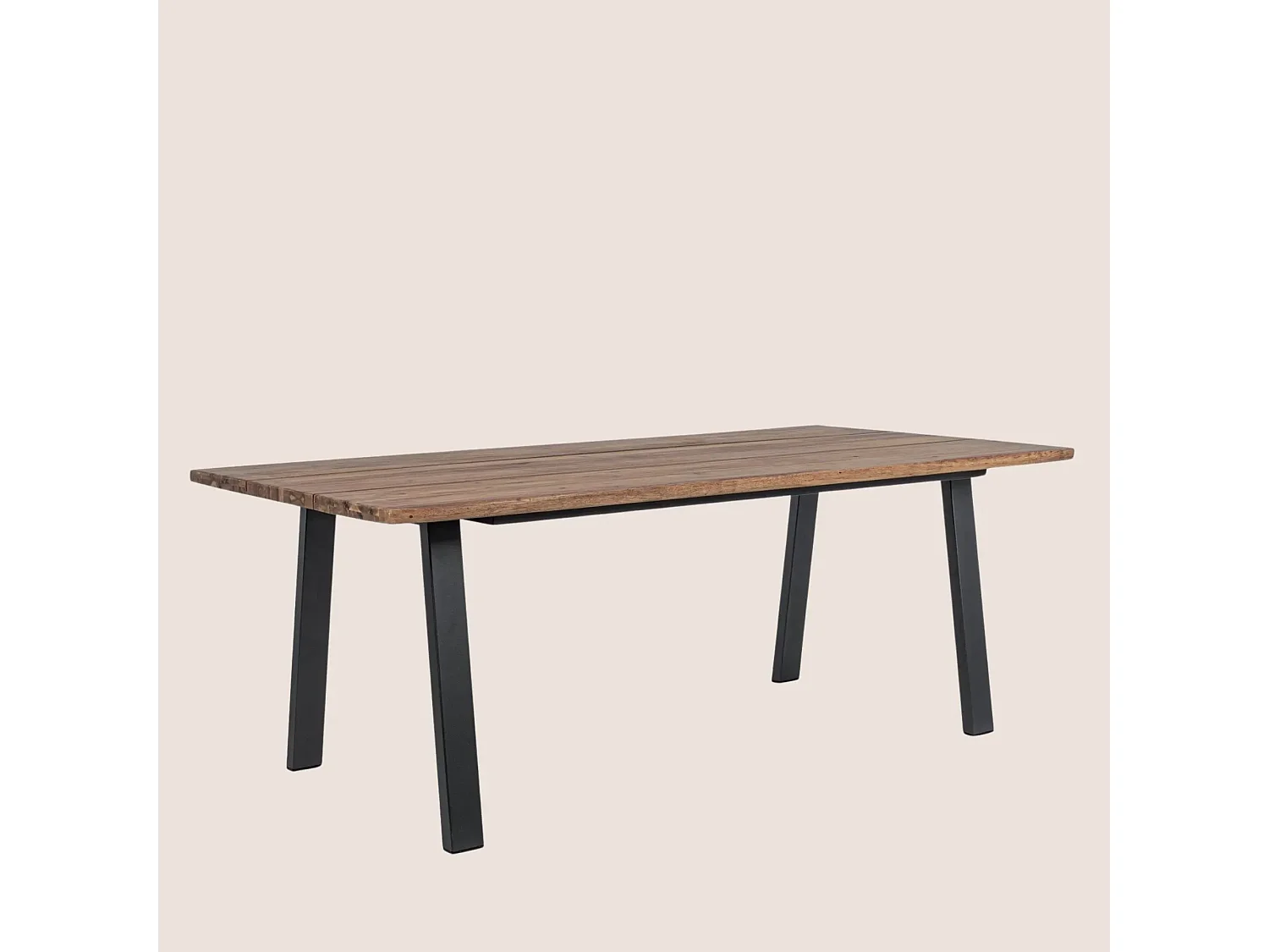 Table de jardin rectangulaire en bois et métal L200 8 personnes - OLERON
