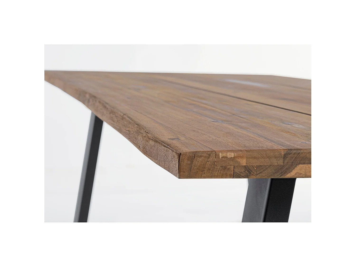 Table de jardin rectangulaire en bois et métal L200 8 personnes - OLERON