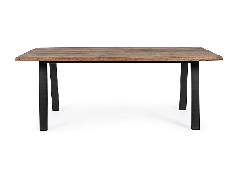 Table de jardin rectangulaire en bois et métal L200 8 personnes - OLERON