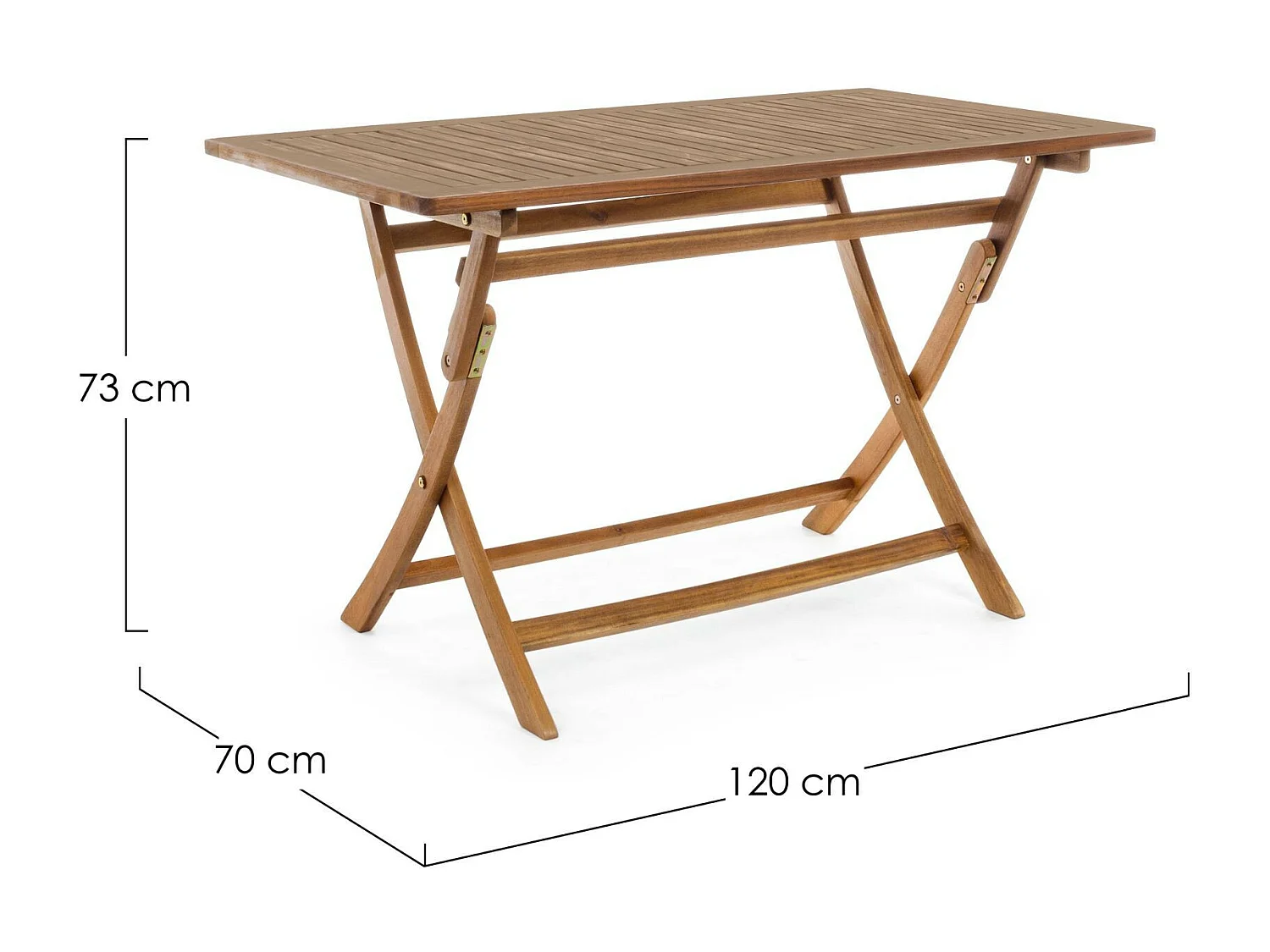 Table de jardin rectangulaire pliable en acacia L120 - CANCALE