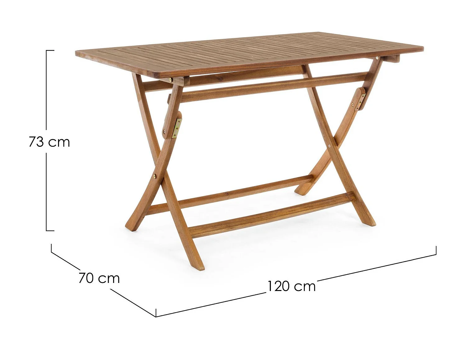 Table de jardin rectangulaire pliable en acacia L120 - CANCALE