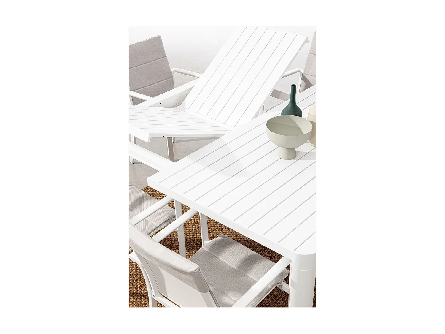 Table de jardin carrée extensible en métal L97/149 6/8 personnes - AVIGNON