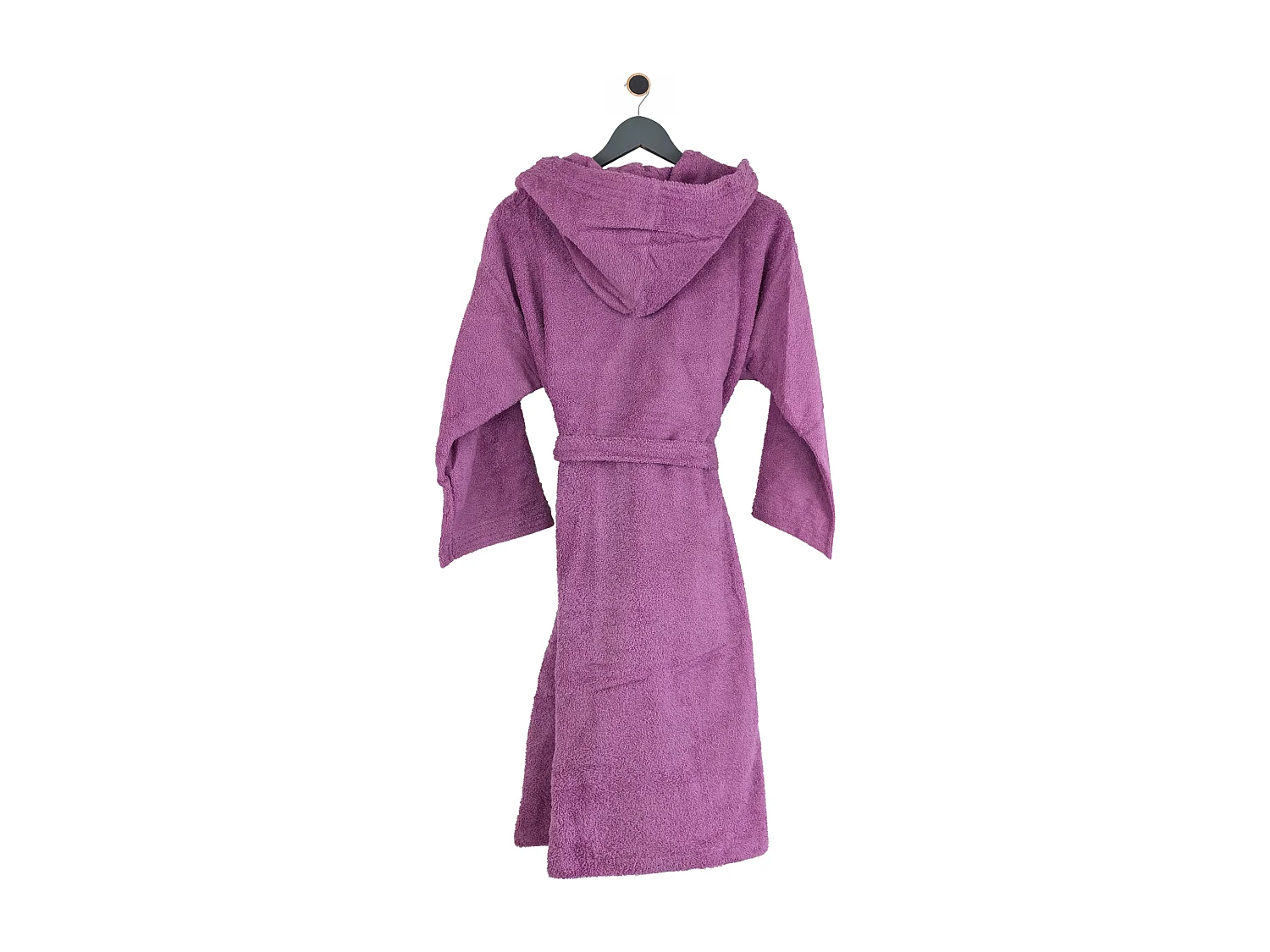 Peignoir à capuche adulte PURE coton XS rose lavande