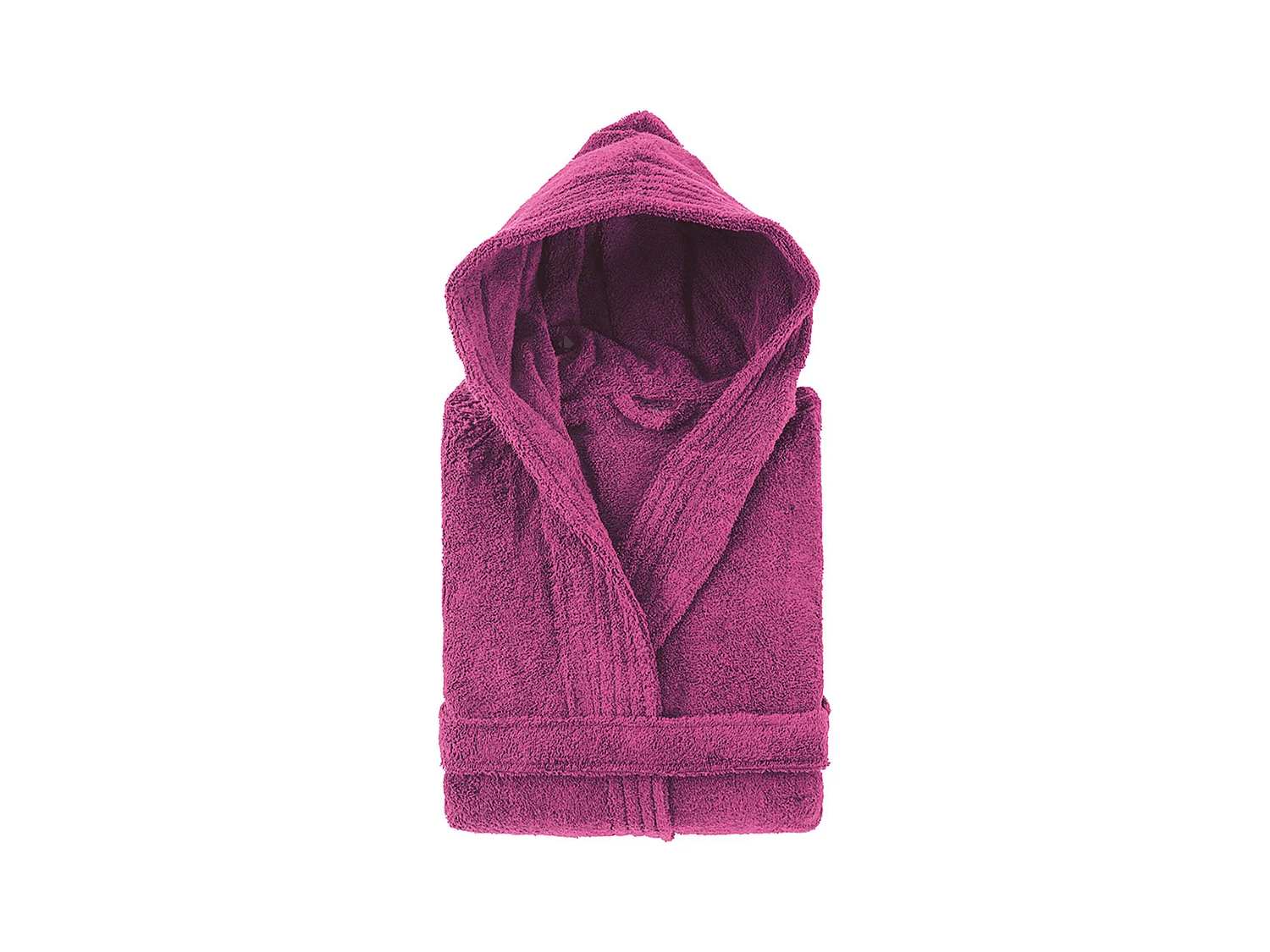 Peignoir à capuche adulte PURE coton XS violet prune