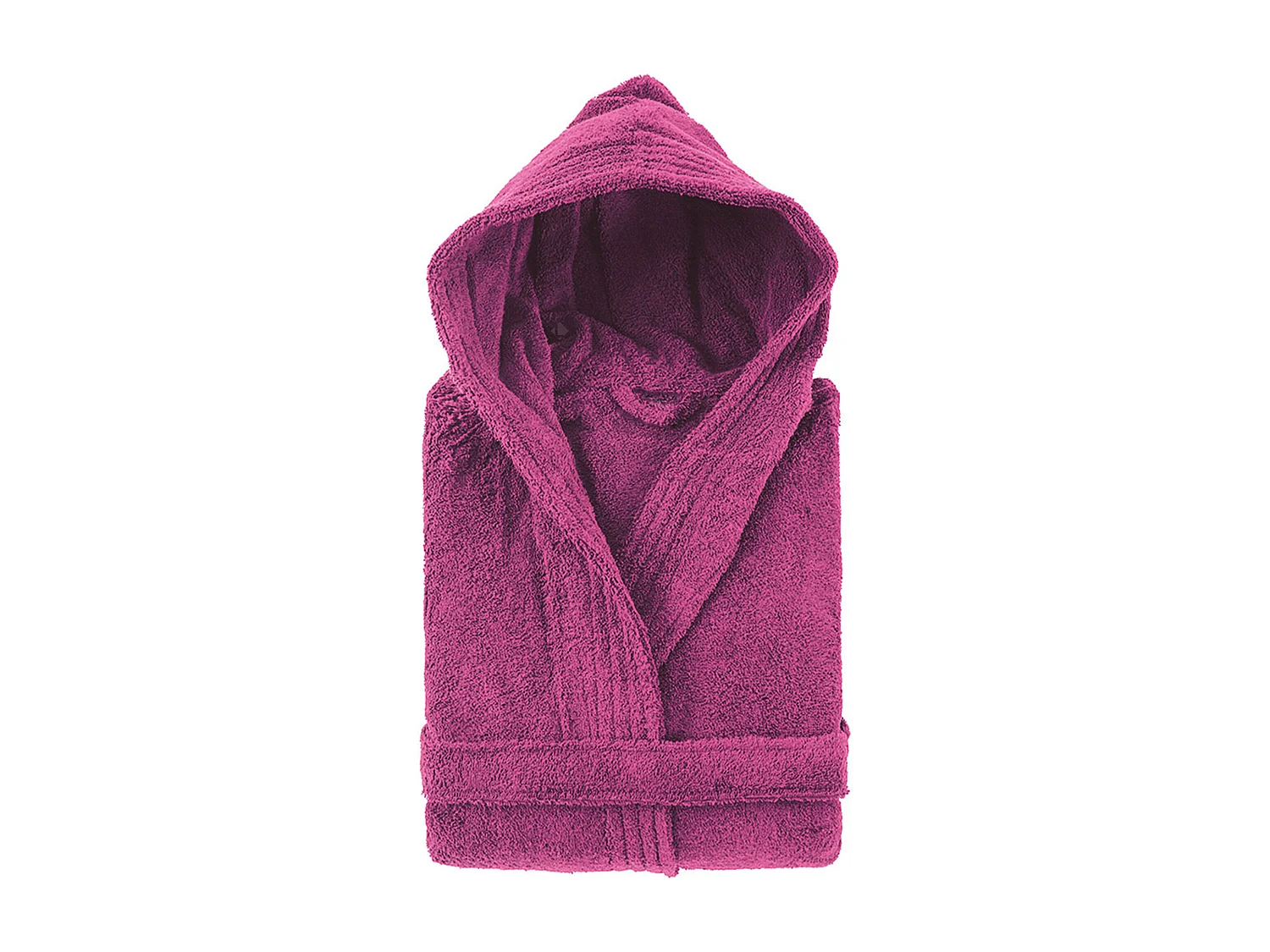 Peignoir à capuche adulte PURE coton XS violet prune