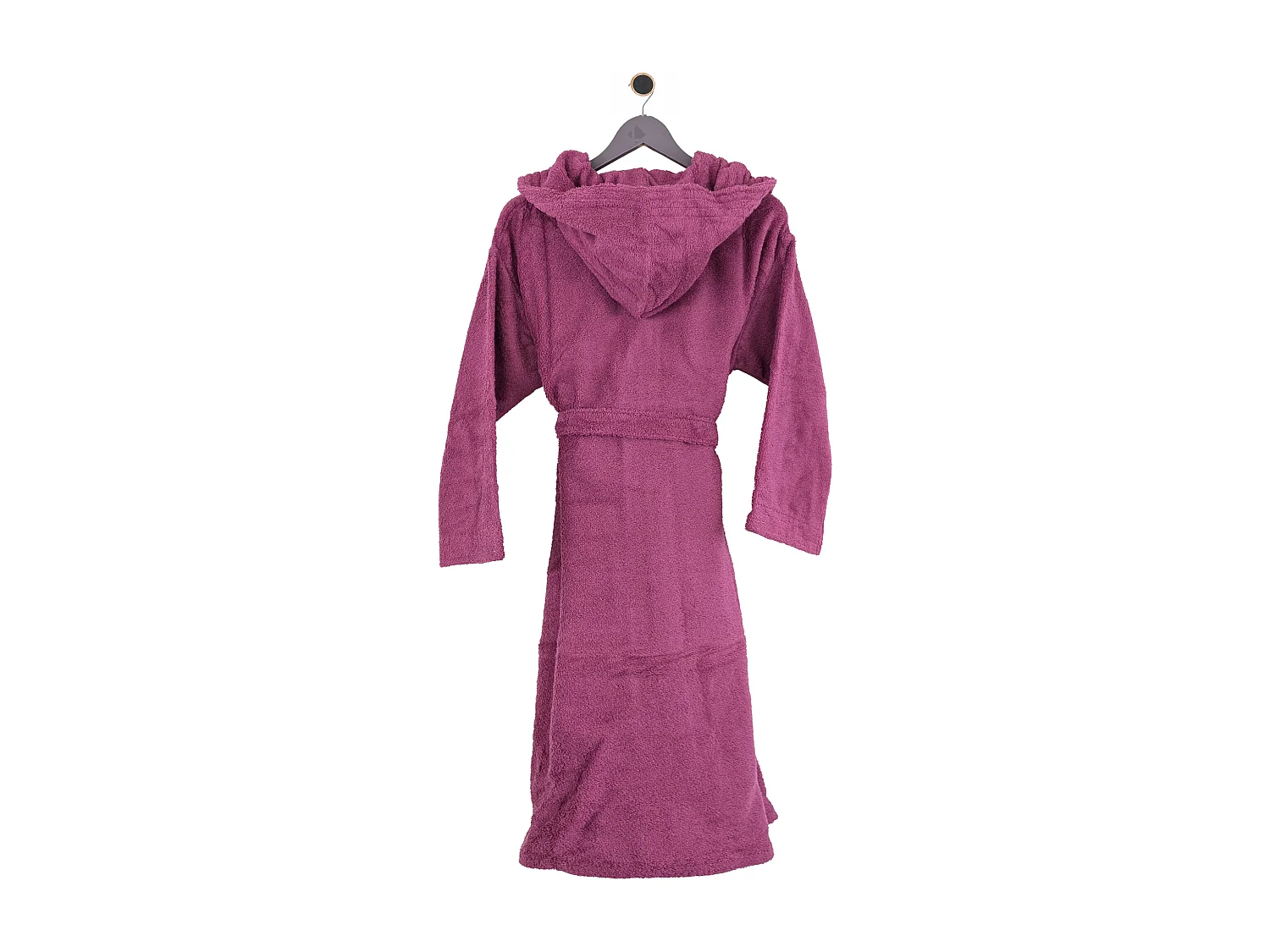 Peignoir à capuche adulte PURE coton XS violet prune