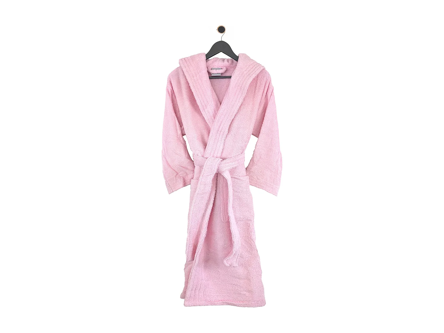 Peignoir à capuche adulte PURE coton XS rose bonbon