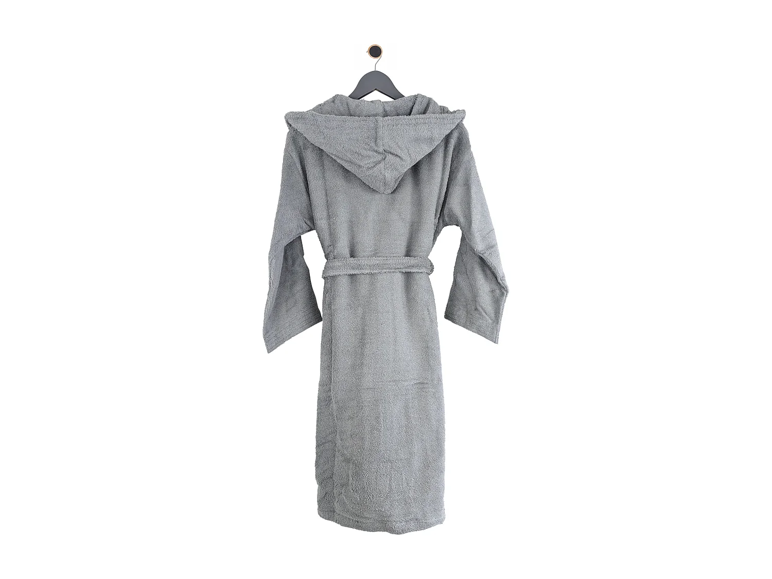 Peignoir à capuche adulte PURE coton XS gris argent