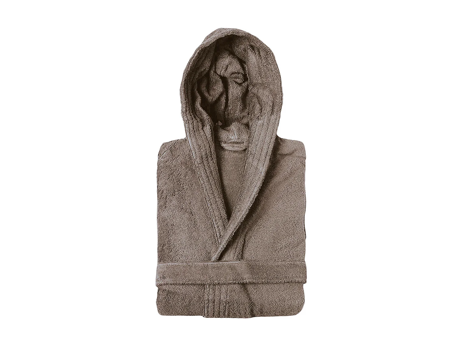 Peignoir à capuche adulte PURE coton XS marron taupe