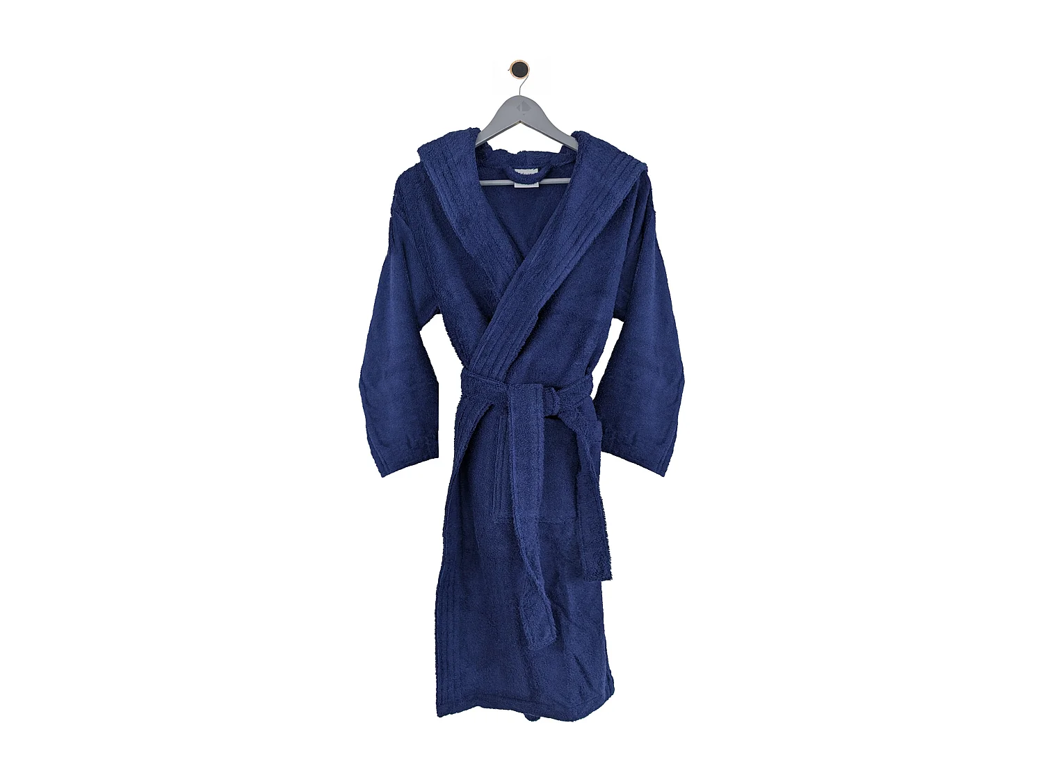 Peignoir à capuche adulte PURE coton XS bleu marine