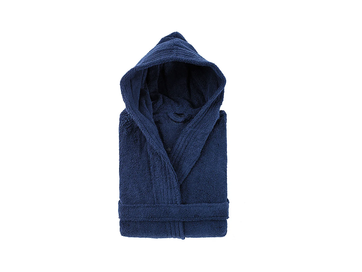 Peignoir à capuche adulte PURE coton XS bleu marine