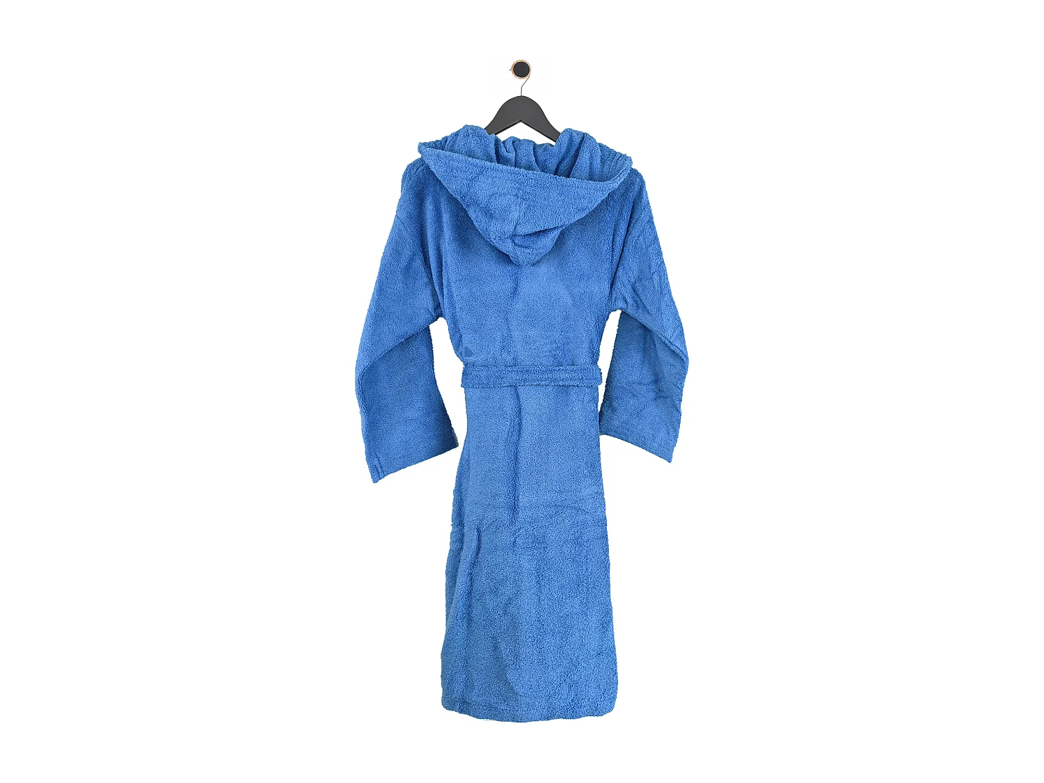 Peignoir à capuche adulte PURE coton XS bleu mer