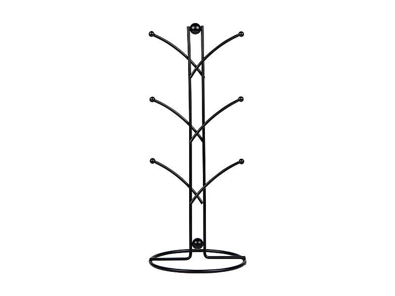 Porte 6 mugs noir 16x39 cm