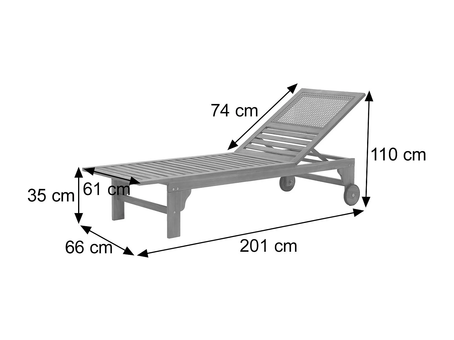 Leżak ogrodowy MCW-N48