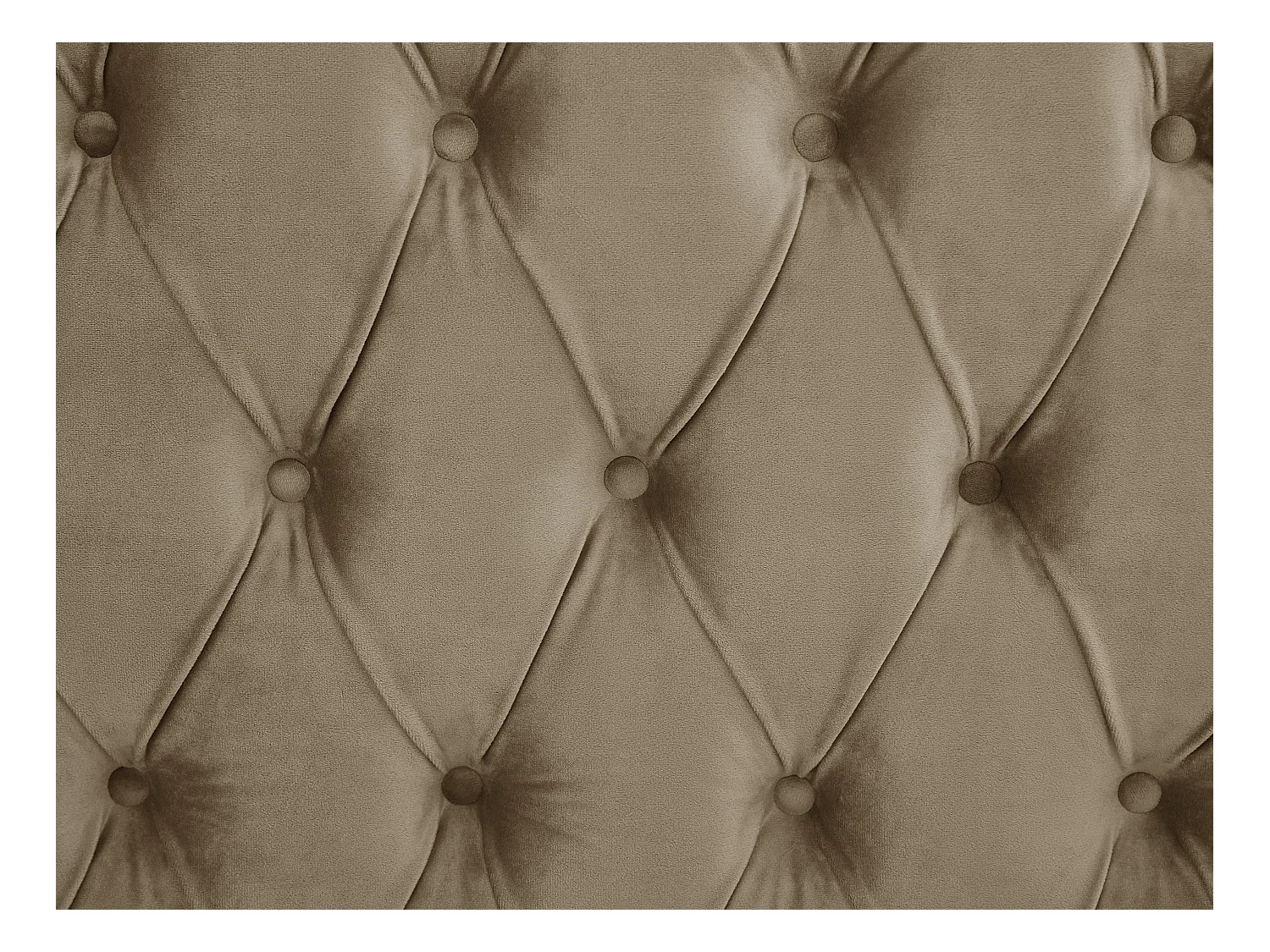 Lit coffre chesterfield 160 x 200 cm - Velours - Taupe - DULENI