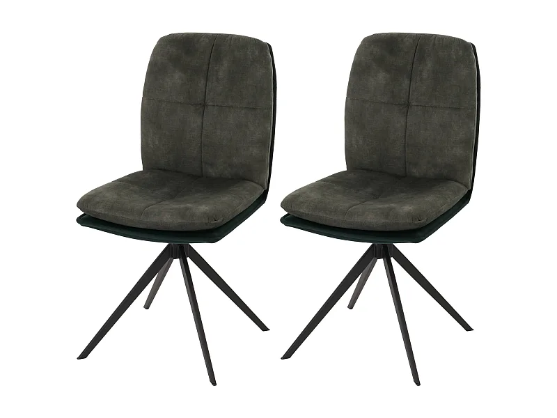 Silla de comedor MCW-M68 (set de 2),  verde