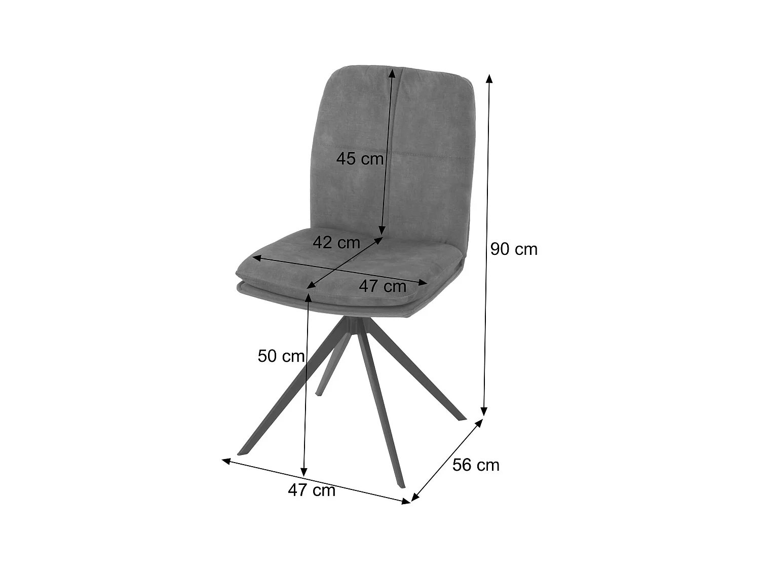 Chaise de salle à manger MCW-M68 (lot de 2),  marron