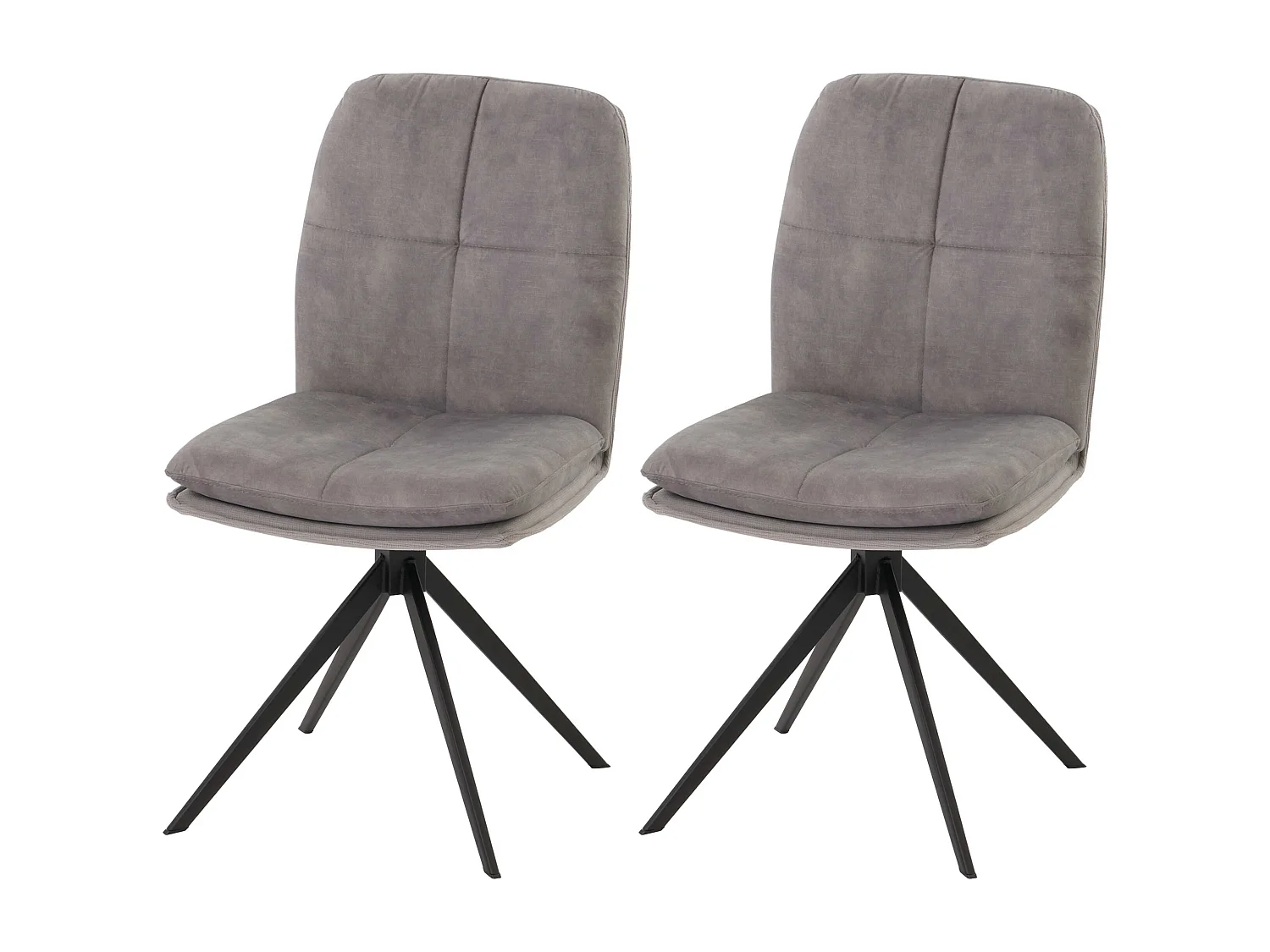 Krzesło do jadalni MCW-M68 (zestaw 2 sztuk),  szary