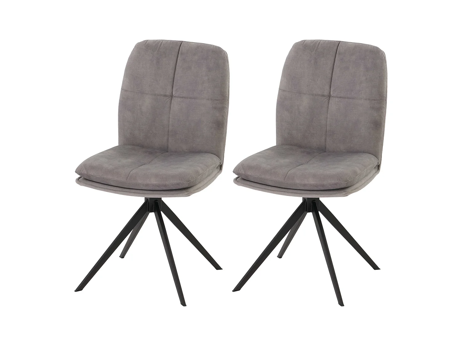 Chaise de salle à manger MCW-M68 (lot de 2),  gris