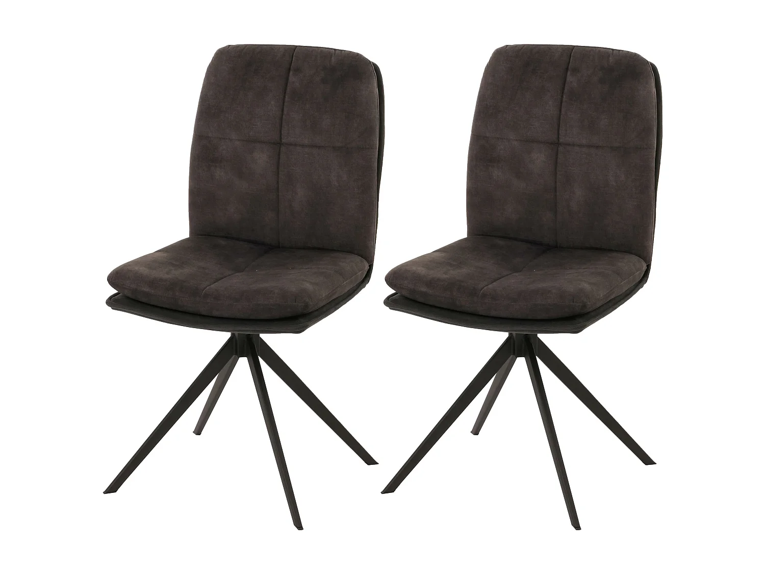 Chaise de salle à manger MCW-M68 (lot de 2),  gris foncé