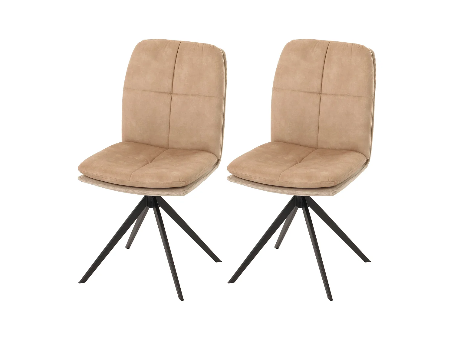 Chaise de salle à manger MCW-M68 (lot de 2),  beige