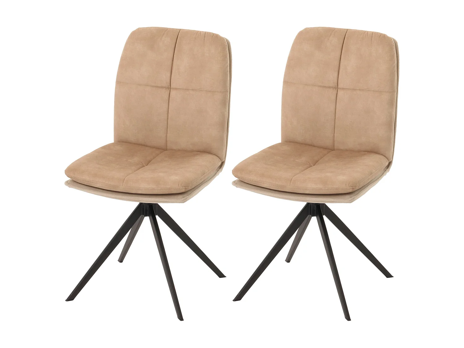 Chaise de salle à manger MCW-M68 (lot de 2),  beige