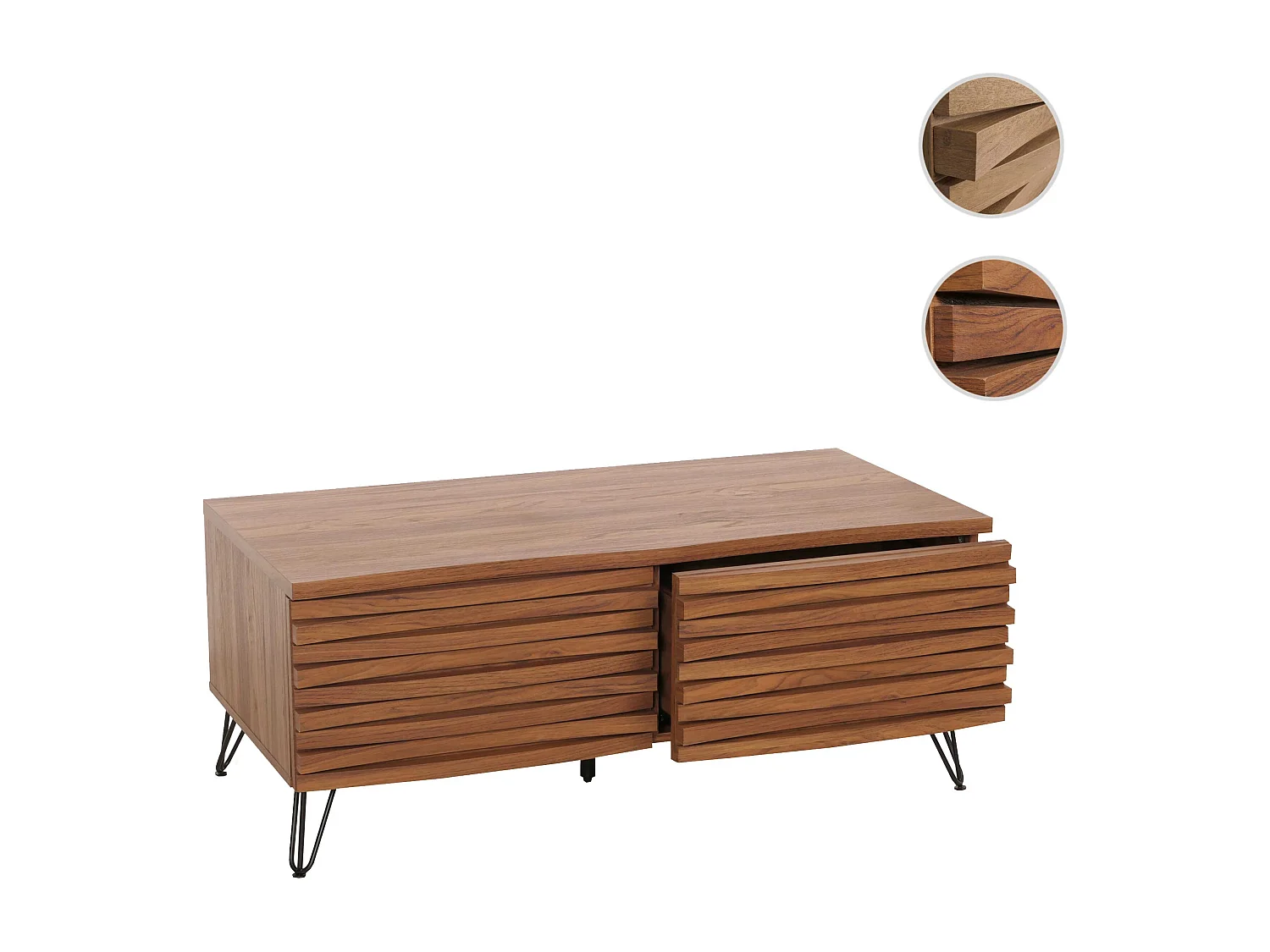 Stolik kawowy MCW-M49,  Orzechowy wygląd