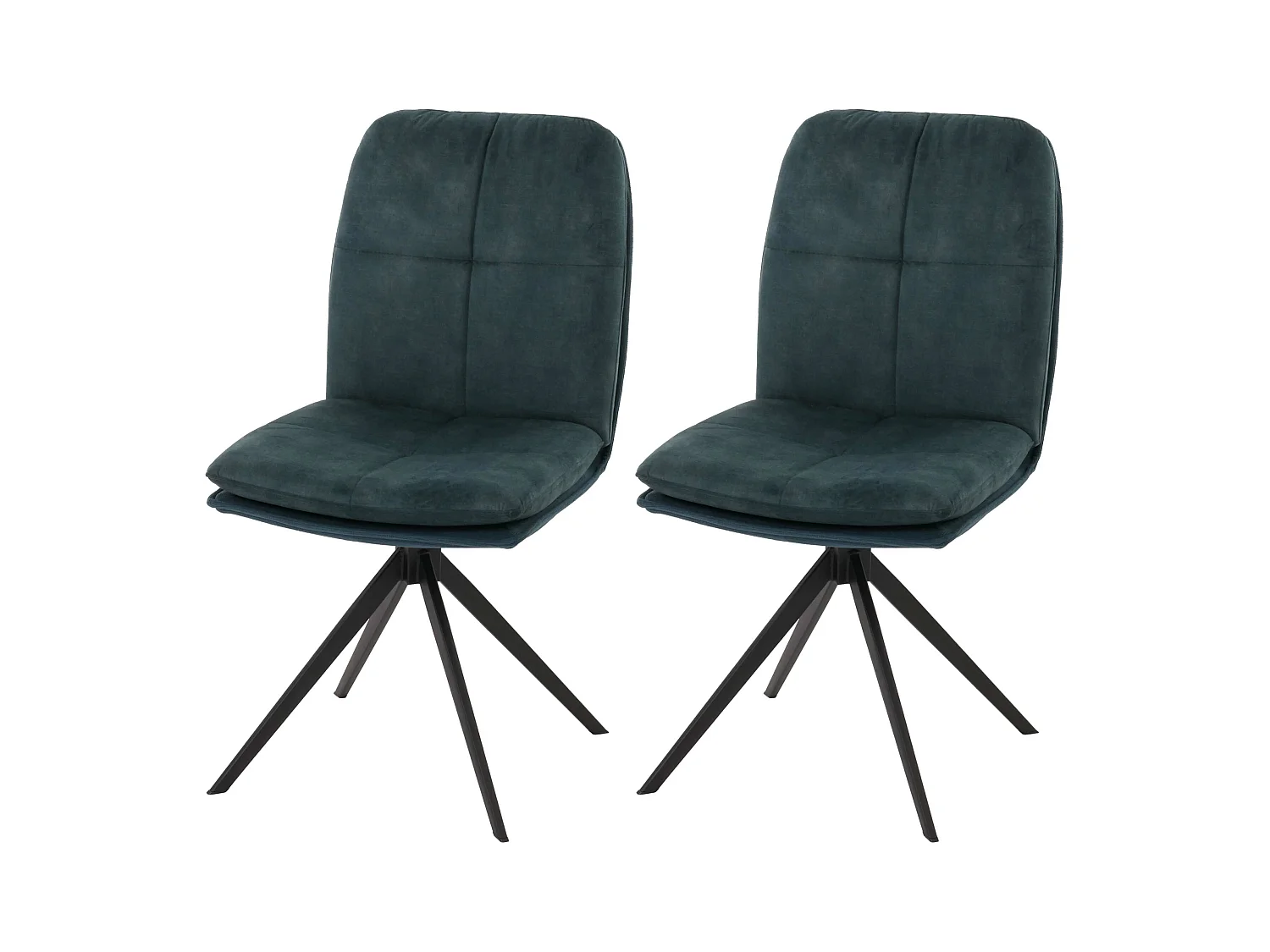 Chaise de salle à manger MCW-M68 (lot de 2),  bleu