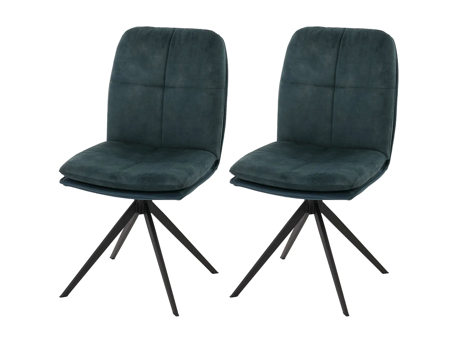 Chaise de salle à manger MCW-M68 (lot de 2),  bleu