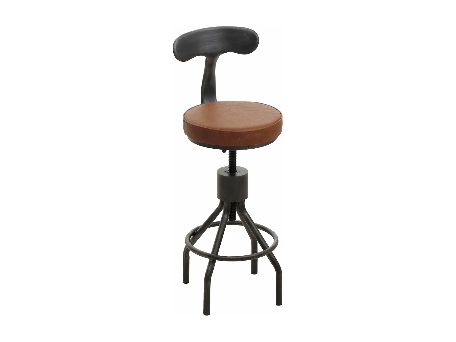 Lot de 2 tabourets de bar MCW-N22,  marron