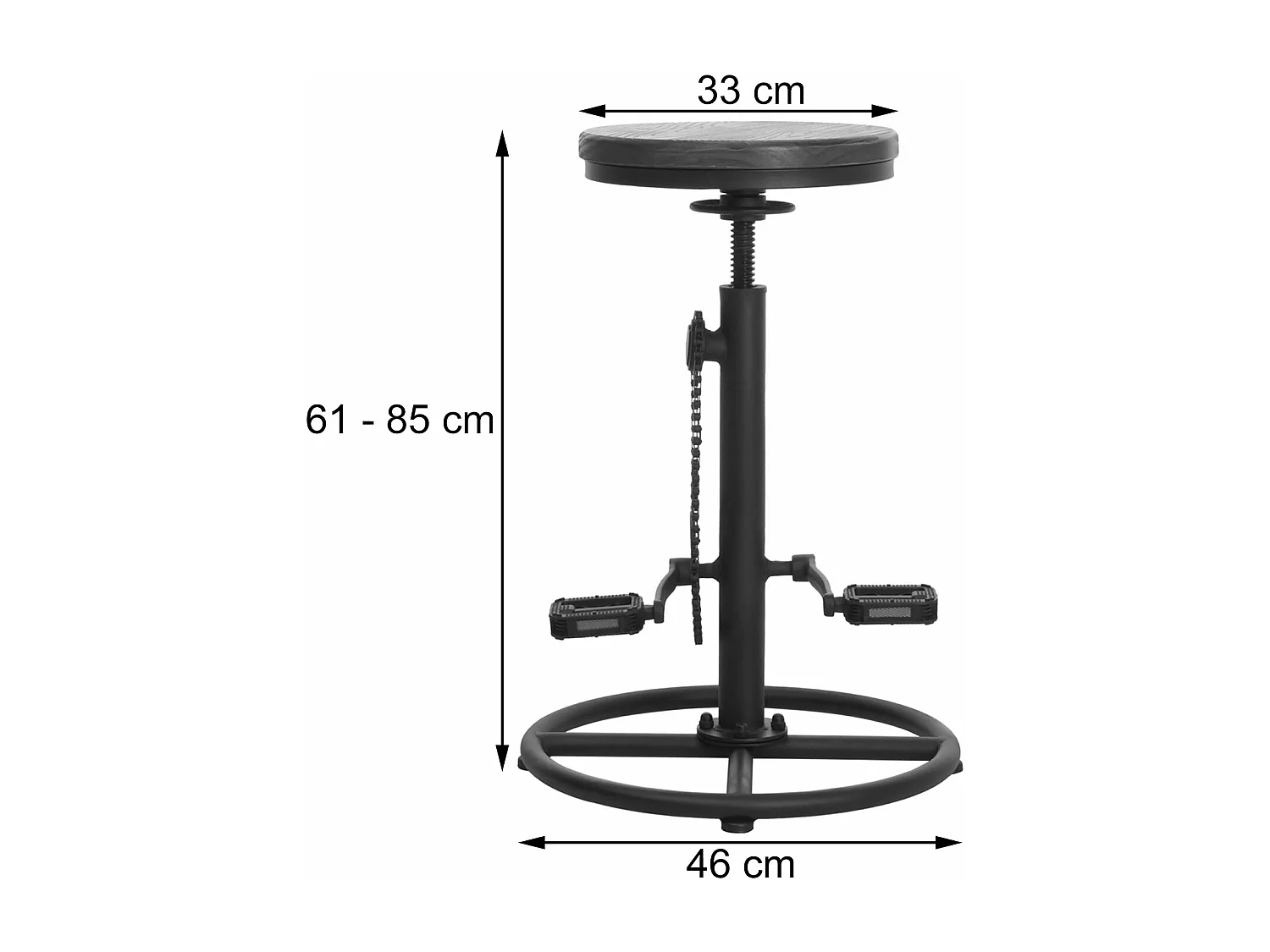 Tabouret de bar MCW-N19,  naturel