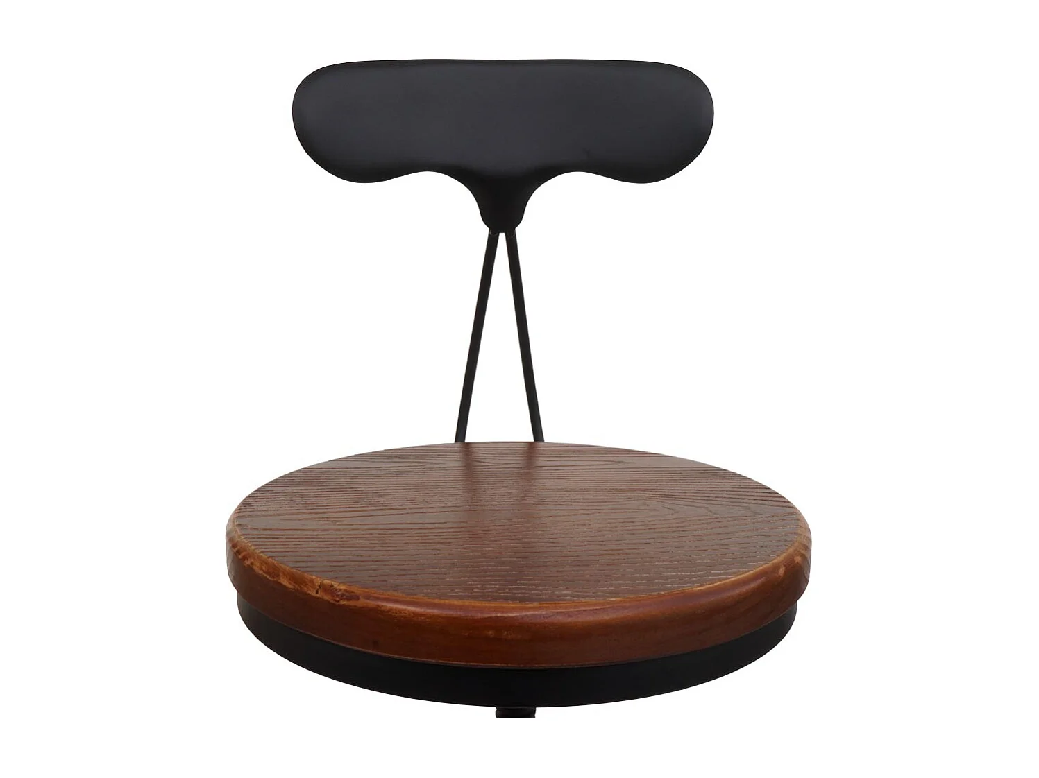 Tabouret de bar MCW-N18 (lot de 2),  brun, piétement noir