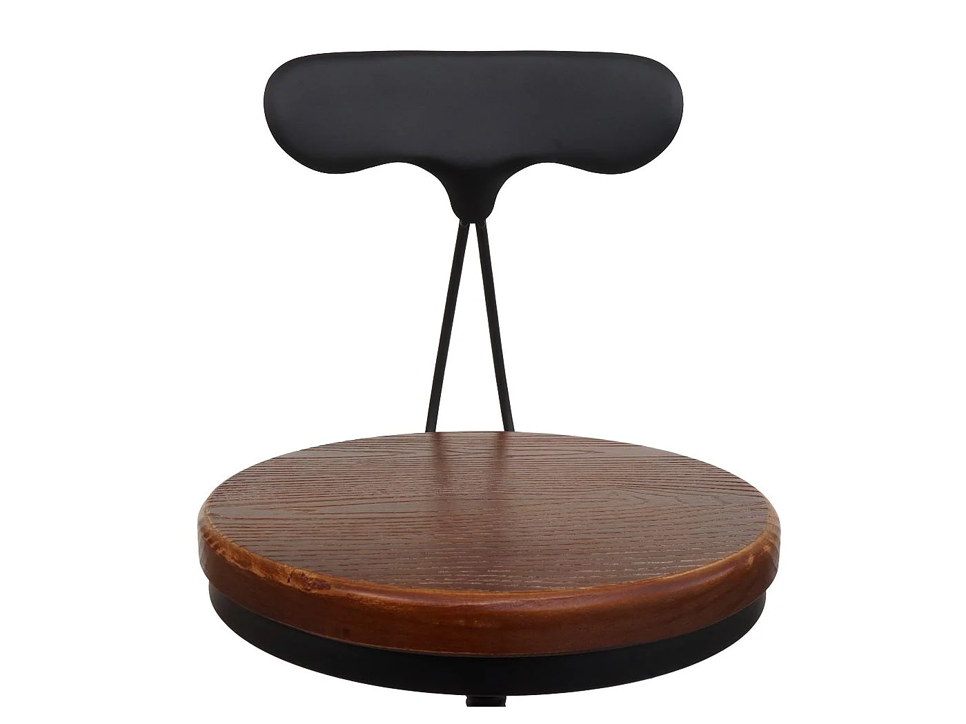 Stołek barowy MCW-N18 (zestaw 2 szt.),  brązowy, czarna rama