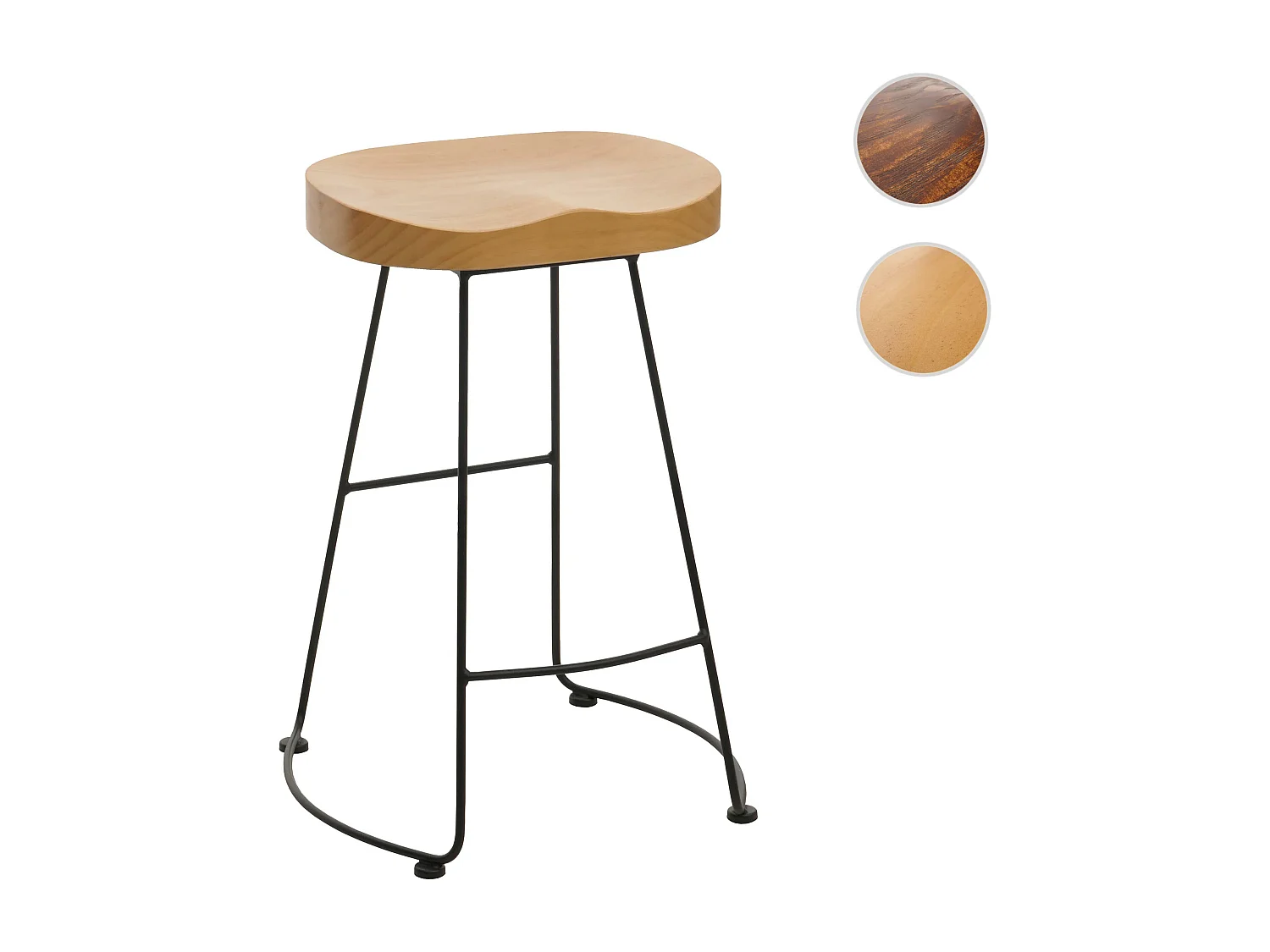 Tabouret de bar MCW-N25,  naturel