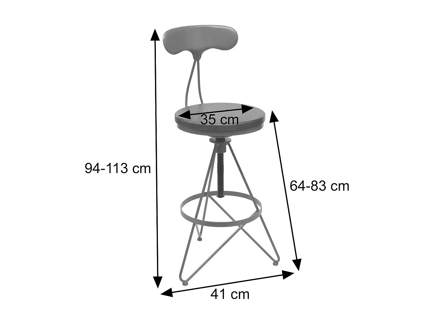 Set 2 sgabelli da bar MCW-N18, industriale poggiapiedi girevole regolabile, metallo legno ~ marrone, struttura dorata
