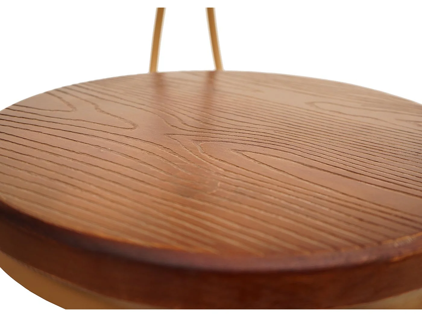 Set 2 sgabelli da bar MCW-N18, industriale poggiapiedi girevole regolabile, metallo legno ~ marrone, struttura dorata